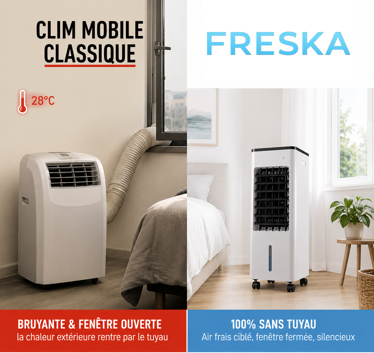 Climatiseur Portable Sans Tuyau™ Pour Retrouver Des Pièces Fraîches Dès Ce Soir